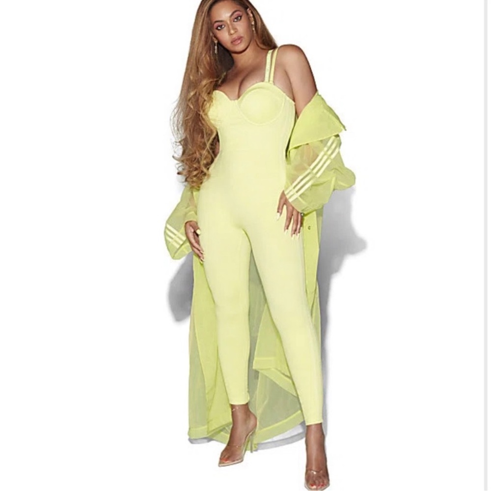 Adidas Yellow Jumpsuit with Spaghetti Straps